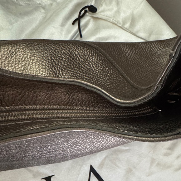 Furla Italian Luxury Shimmering Bronze Hobo Shoulder Bag - Picture 12 of 12